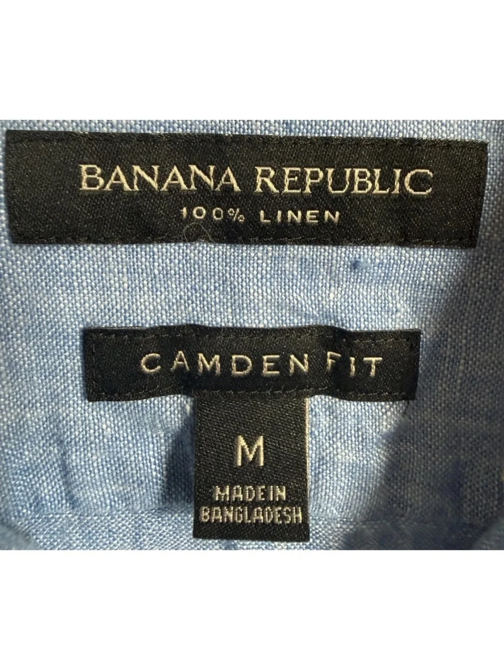 Banana Republic Camden Fit Men's Button-Down 100 % Linen Shirt in Red and Blue